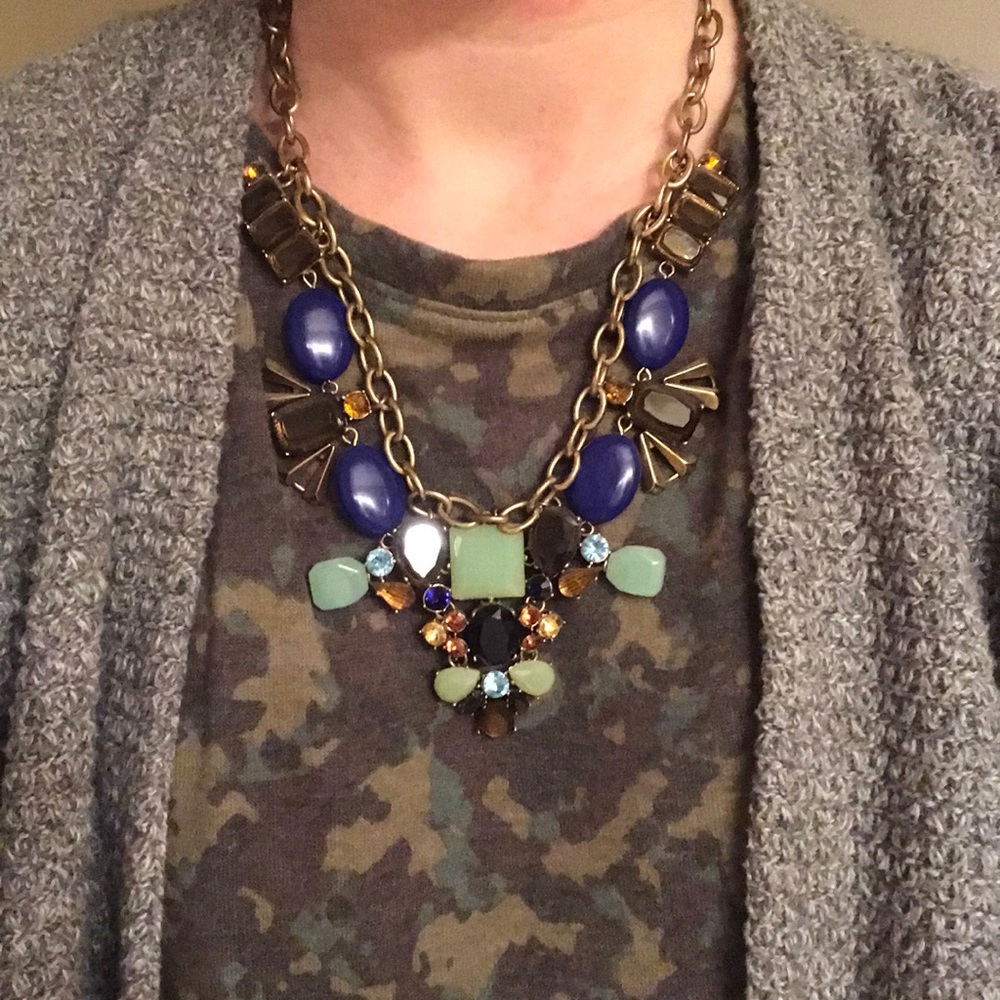 J. Crew Multi colored Stone Necklace!